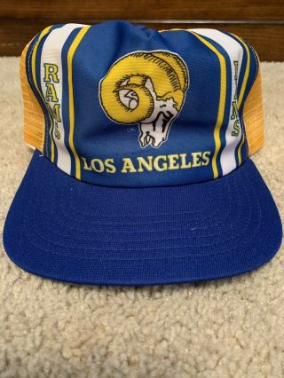 Vintage Era Pro Design Los Angeles Rams Snapback Hat Made In The Usa