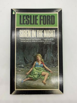 Siren In The Night Leslie Ford 1969 Vintage Mystery Pb Blonde Sexy Crime Ba