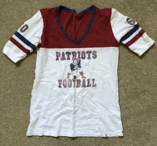 Forty Seven England Patriots Football Retro Vintage T - Shirt Xl V - Neck