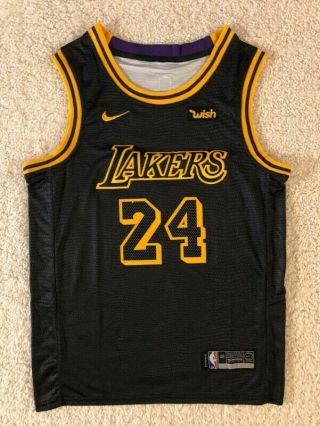 Kobe Bryant Los Angeles Lakers 24 Black Mamba Men 