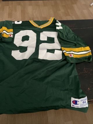 Vintage Champion Reggie White Mesh Green Bay Packers Nfl Jersey Size 44