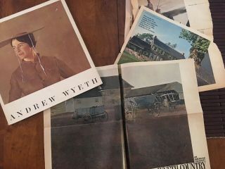 Andrew Wyeth Art Institute Chicago 1966 - B/w And Color Photos Book With Extra