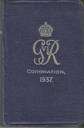 1937 Coronation Edition Of Bible Testament In Dark Blue With Silver Letters