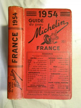 Michelin Guide To France For 1954 - Hardback 1st Edition Thus - 1954