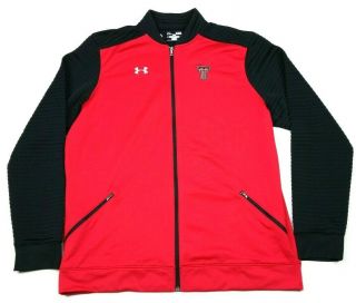 Under Armour Texas Tech Red Raiders Black Full Zip Warm - Up Jacket Xl Tall Mens