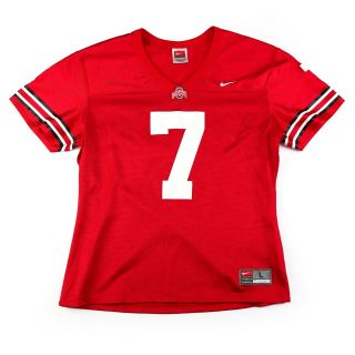 Nike Ohio State Buckeyes 7 Womens Size L 12 - 14 Osu Football Red Jersey
