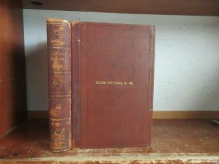 Old Freemasonry Grand Lodge Of Illinois Leather 1893 Proceedings Letters Reports