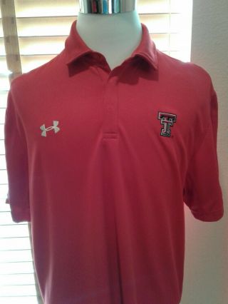 Under Armour Loose Hg Texas Tech Red Raiders Golf Polo Shirt Size Xl P11532