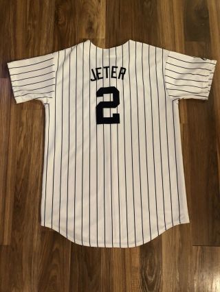 Derek Jeter York Yankees Majestic Pinstripe Jersey Size Small Adult 2
