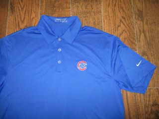 Mens Chicago Cubs Nike Golf Dri Fit Polo Shirt Sz.  L
