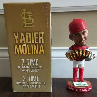 St.  Louis Cardinals Yadier Molina Gold & Platinum Gloves Bobblehead