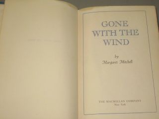 Gone With The Wind 1936 Book Club Edition
