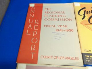 1949 - 1959 COUNTY OF LOS ANGELES REGIONAL PLANNING COMM ANNUAL REPORTS W/ MAPS 2