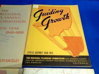 1949 - 1959 COUNTY OF LOS ANGELES REGIONAL PLANNING COMM ANNUAL REPORTS W/ MAPS 3
