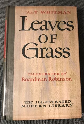 Leaves Of Grass Walt Whitman Modern Library Illustrated Boardman Robinson 1944