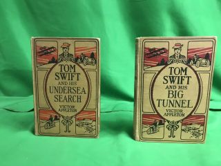 Vintage Set Of 2 Tom Swift Books From Early 20th Century