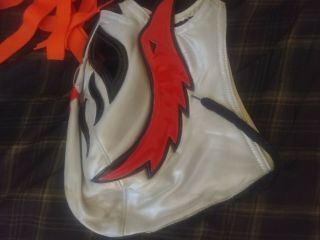 Rey Mysterio Adult Lucha Libre Wrestling Mask - Red / Silver / Black