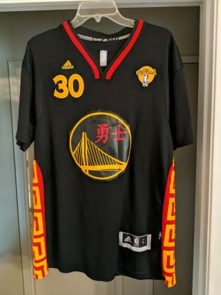 Steph Curry Golden State Warriors Chinese Year Jersey Stitched Adidas Finals