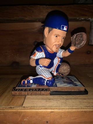 Mike Piazza York Mets Foco Ticket Base Hall Of Fame Bobblehead No Box
