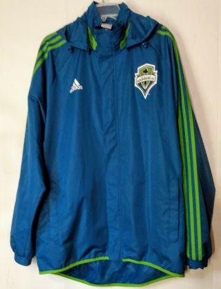 Seattle Sounders FC Lightweight Windbreaker Jacket Adidas Xbox Men ' s L 2