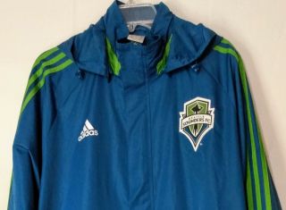 Seattle Sounders FC Lightweight Windbreaker Jacket Adidas Xbox Men ' s L 3
