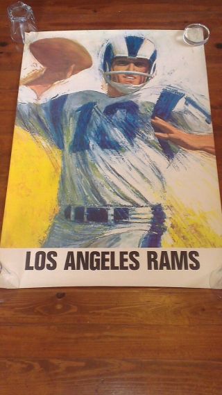 1966 Los Angeles Rams Poster From Painting By Dave Boss From Sports Illustrated