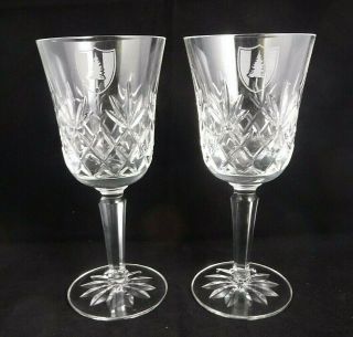 2 Lenox Crystal Pine Valley Golf Club Wine Glasses Charleston Pattern (item B1)