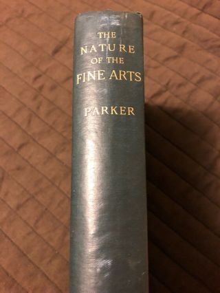 Antique Book The Nature Of The Fine Arts By H.  Parker: 1885 Most Pages Uncut 3