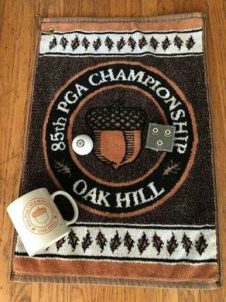 2003 85th Pga Championship Oak Hill Cc,  Towel,  Ball Markers,  Ball And Coffee Cup