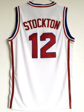 John Stockton Jersey 12 Gonzaga University Sewn Basketball Jersey