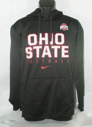 Nike Therma - Fit Adult Sz M Ohio State Buckeyes Black Hoodie Sweatshirt
