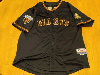 San Francisco Giants Brian Wilson 38 2012 World Series Jersey Black