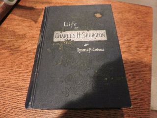 Life Of Charles H.  Spurgeon By Russell H.  Conwell 1892 Antique Hardcover,  Solid