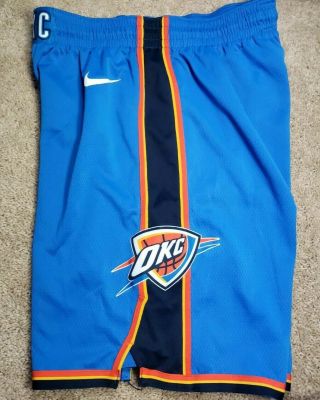 Nike Drifit - Authentic Nba Oklahoma City Thunder - Mens Basketball Shorts - (38).  L