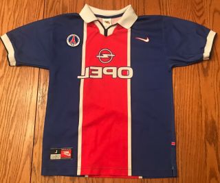 Paris Saint - Germain Psg 1997/1998 Home Football Jersey Nike Soccer Shirt Size L