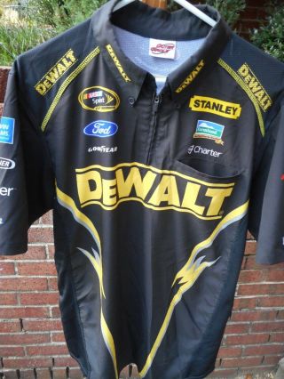 Marcos Ambrose 9 Dewalt/richard Petty Motorsports Race Day Pit Crew Shirt - Large
