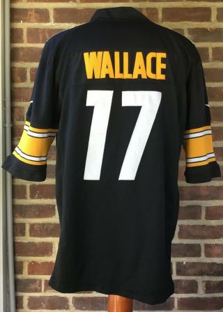 Nike Pittsburgh Steelers 17 Mike Wallace Stitched Black Jersey Size Large