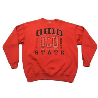 Osu Ohio State University Buckeyes Vintage Crewneck Sweatshirt Xxl Pullover 90s