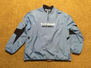 Tennessee Titans Nfl Reebok Authentic Sideline 1/4 Zip Pull Over Jacket 2xl