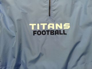 TENNESSEE TITANS NFL Reebok Authentic Sideline 1/4 Zip Pull Over Jacket 2XL 2