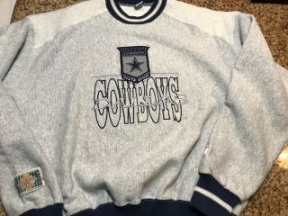 Vtg 90’s The Game Dallas Cowboys Gray Crew Football Sweatshirt Men L Nfl Usa