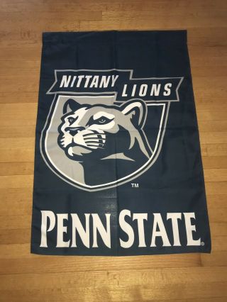 Vtg Penn State Nittany Lion Flag Football Wrestling Outdoor 30x42