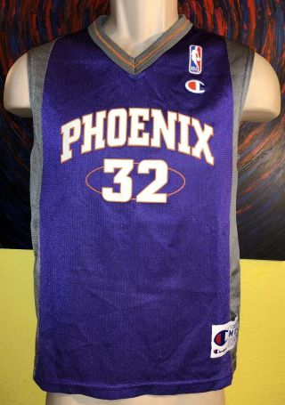 Vtg Youth Champion Nba Phoenix Suns Jason Kidd 32 Basketball Jersey Size Medium