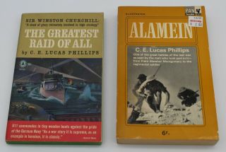 2 C E Lucas Philips Wwii Pbs The Greatest Raid Of All 1960 Alamein Pan 1965 Gd,