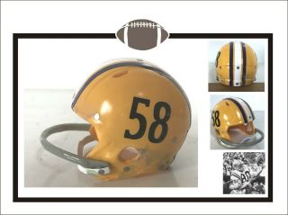 Custom 1958 Lsu Tigers National Champions Single Bar 2 " Pocket Pro Helmet