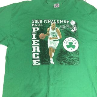 Paul Pierce 34 Boston Celtics 2008 Nba The Finals Mvp T - Shirt Sz Xl
