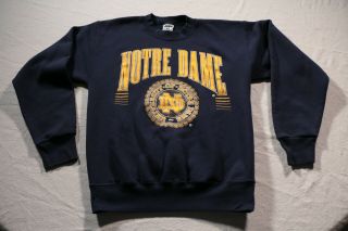 Vintage 90s University Of Notre Dame Fighting Irish Sweatshirt Youth L Kids