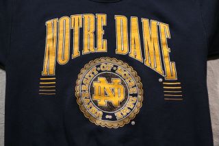 Vintage 90s University of Notre Dame Fighting Irish Sweatshirt Youth L Kids 2