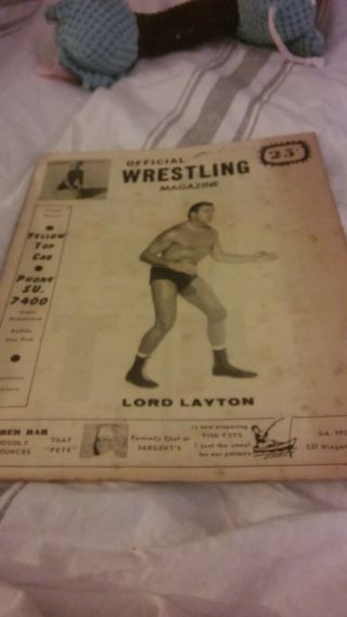 Beyers Destroyer 1957 Nwa Vintage Wrestling Clevland Program Carpentier Snyder