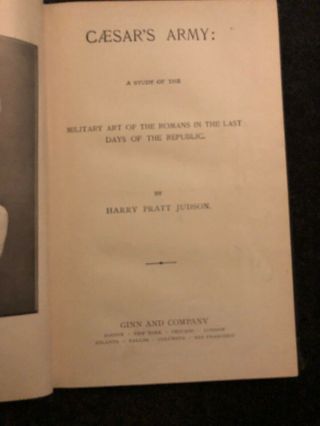 Caesar’s Army by Harry Pratt Judson hardcover Book 2